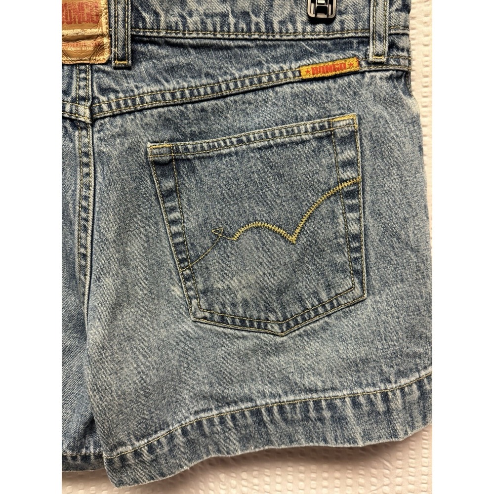 Y2K Style Women's Juniors BONGO Blue Denim Cuffed Hem Shorts Size 9